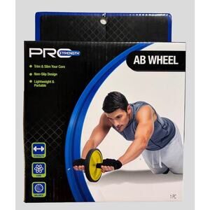 Pro Strength Ab Wheel Roller Core Trainer Exercise Fitness Non-Slip Portable NEW